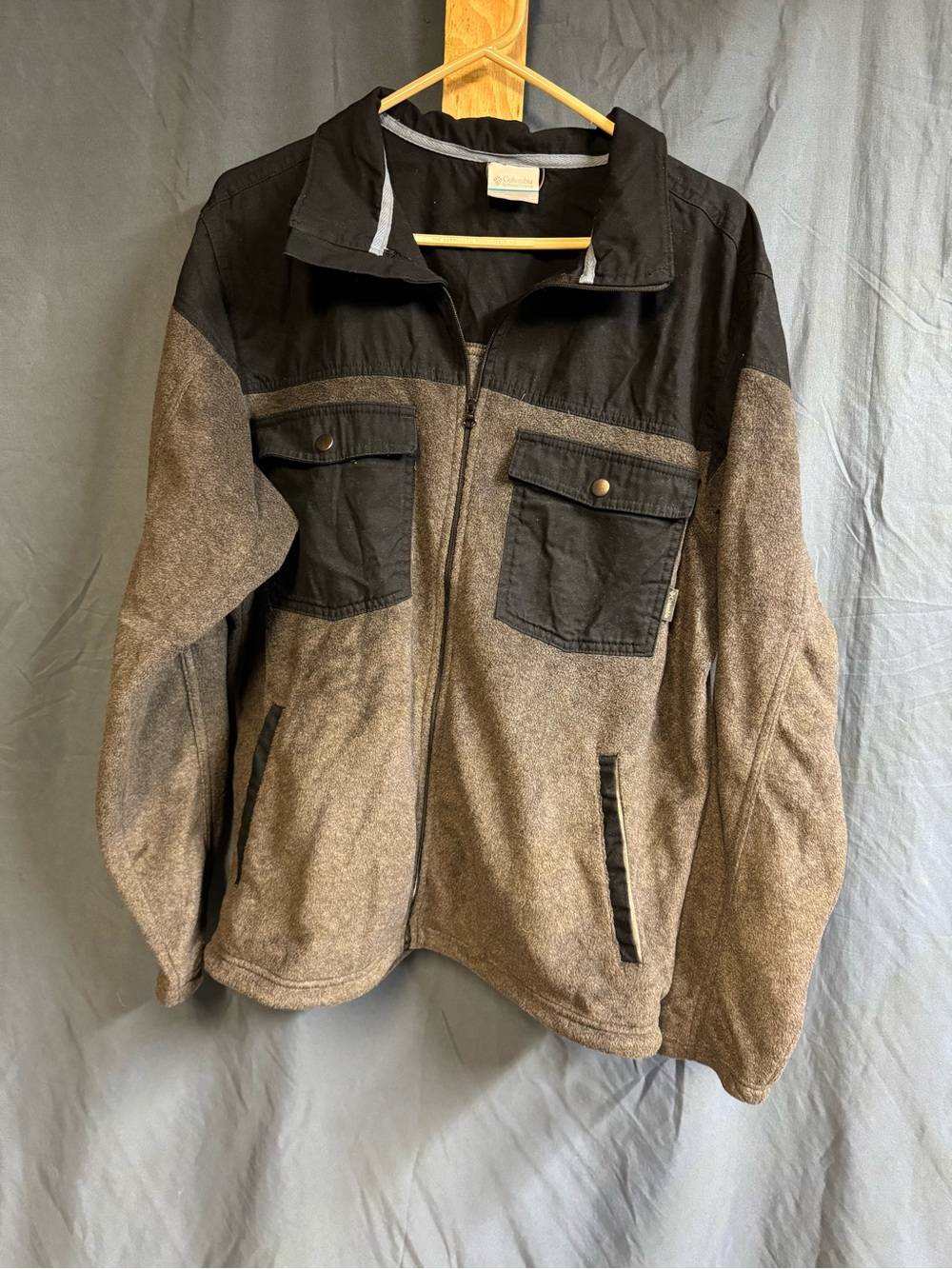 Columbia Men's Brown & Black Zip-Up Shirt Jacket